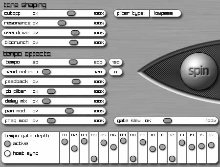 SPIN effects processor plug-in from Cycling '74 MODE 1.0